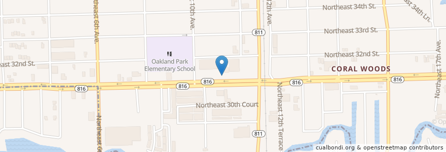 Mapa de ubicacion de Sharing the Church of Jesus Christ en Estados Unidos De América, Florida, Broward County, Oakland Park.