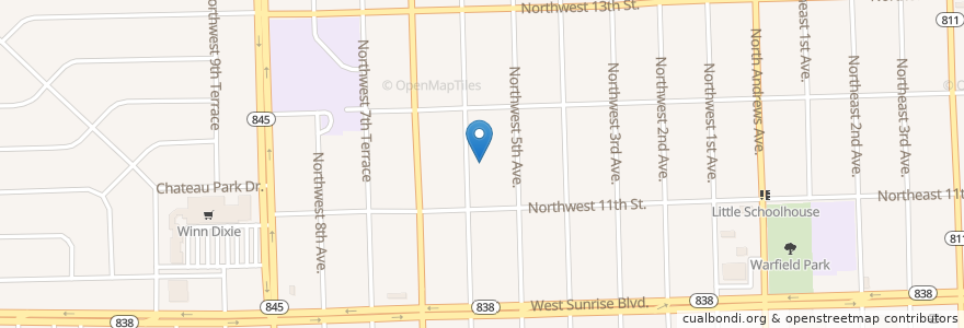 Mapa de ubicacion de Faith Tabernacle en Stati Uniti D'America, Florida, Broward County, Fort Lauderdale.