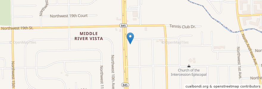 Mapa de ubicacion de Northside Church of Christ en États-Unis D'Amérique, Floride, Broward County, Fort Lauderdale.