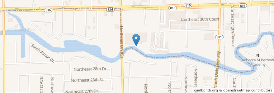 Mapa de ubicacion de Saint John the Baptist Catholic Church en Amerika Syarikat, Florida, Broward County, Wilton Manors.