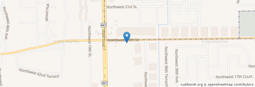 Mapa de ubicacion de Way of Life Assembly of God Church en Amerika Syarikat, Florida, Broward County, Lauderhill.