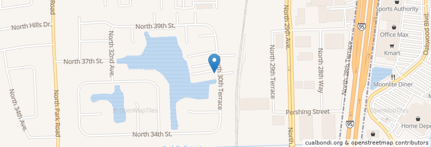 Mapa de ubicacion de Sunshine Assembly of God Church en United States, Florida, Broward County, Hollywood.