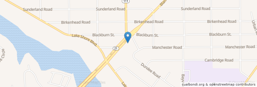 Mapa de ubicacion de Lake Shore Baptist Church en Estados Unidos De América, Florida, Condado De Duval, Jacksonville.