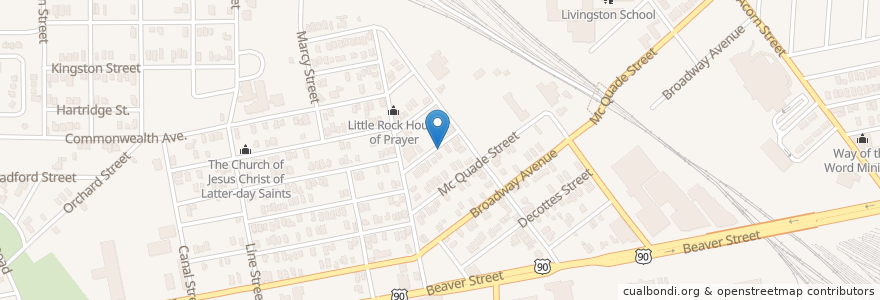 Mapa de ubicacion de All Saints Episcopal Church en États-Unis D'Amérique, Floride, Comté De Duval, Jacksonville.