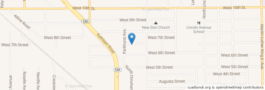 Mapa de ubicacion de Mount Sinai Primitive Baptist Church en Estados Unidos De América, Florida, Polk County, Lakeland.