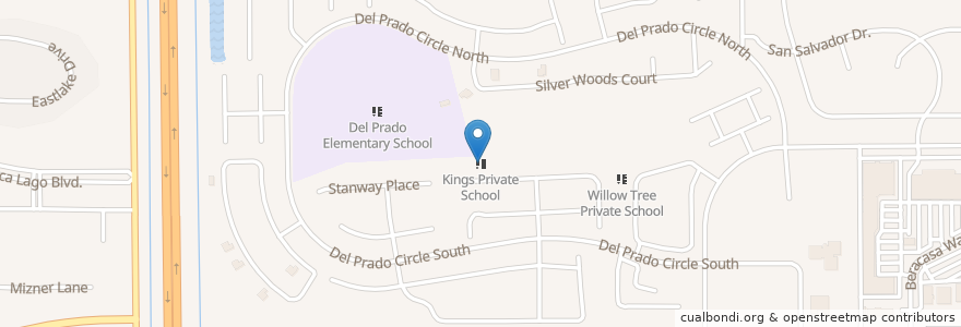 Mapa de ubicacion de Kings Private School en États-Unis D'Amérique, Floride, Palm Beach County.