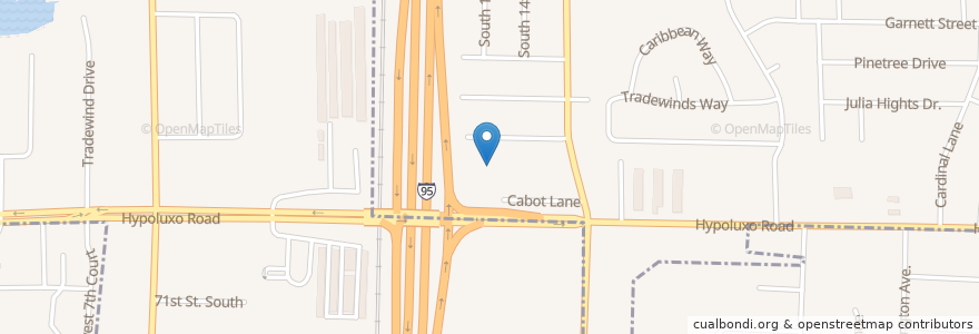Mapa de ubicacion de A Little Dude Ranch en 미국, 플로리다주, Palm Beach County, Lantana.