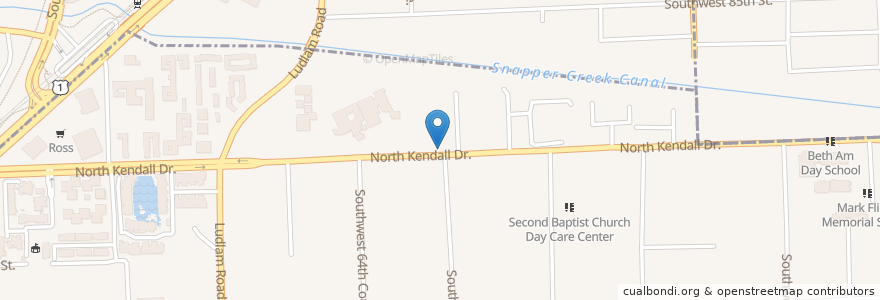 Mapa de ubicacion de Saint Andrew Greek Orthodox Church of Kendall en アメリカ合衆国, フロリダ州, マイアミ・デイド郡, Pinecrest.