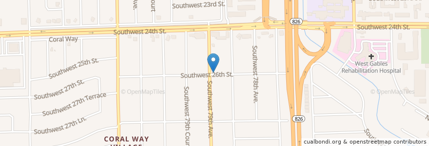 Mapa de ubicacion de Church of Christ Southwest en Amerika Syarikat, Florida, Miami-Dade County.