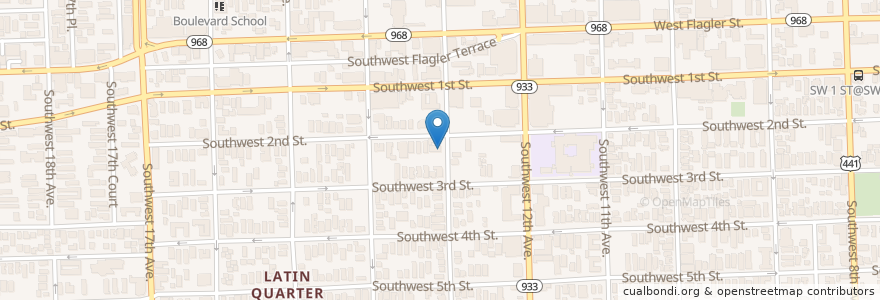 Mapa de ubicacion de Riverside Baptist Church en 美利坚合众国/美利堅合眾國, 佛罗里达州/佛羅里達州, 迈阿密-戴德县/邁亞美戴德縣/邁阿密-戴德郡, 迈阿密/邁阿密.