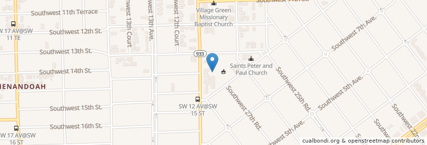 Mapa de ubicacion de Saint Peter and Paul Catholic Church en 미국, 플로리다주, 마이애미데이드 군, 마이애미.