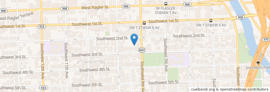 Mapa de ubicacion de Freedom Baptist Church en Amerika Syarikat, Florida, Miami-Dade County, Miami.