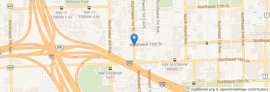 Mapa de ubicacion de French Speaking Baptist Church en アメリカ合衆国, フロリダ州, マイアミ・デイド郡, マイアミ.
