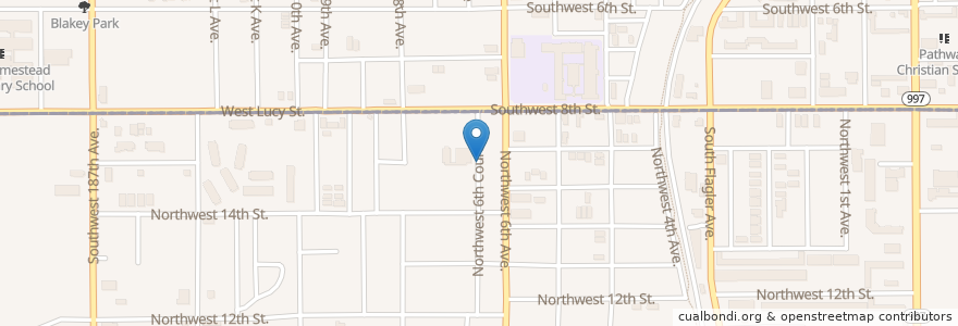 Mapa de ubicacion de New Hope Assembly of God en Amerika Syarikat, Florida, Miami-Dade County.