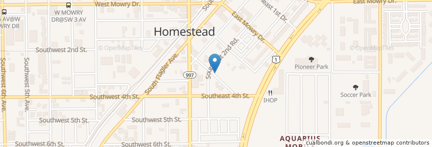 Mapa de ubicacion de Sacred Heart en Amerika Syarikat, Florida, Miami-Dade County, Homestead.