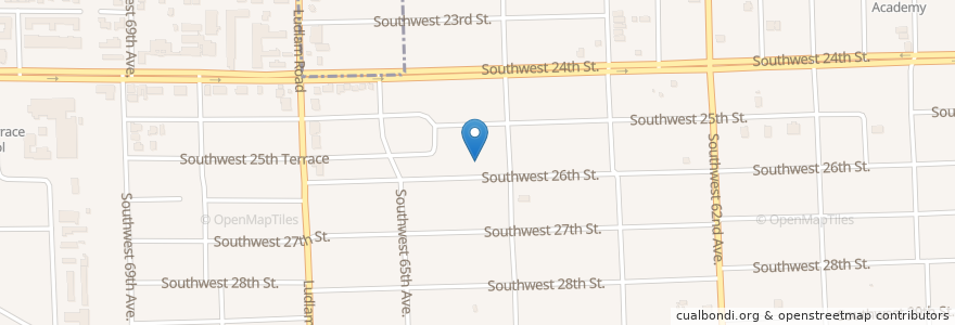 Mapa de ubicacion de Gladeview Baptist Kindergarten en Vereinigte Staaten Von Amerika, Florida, Miami-Dade County.