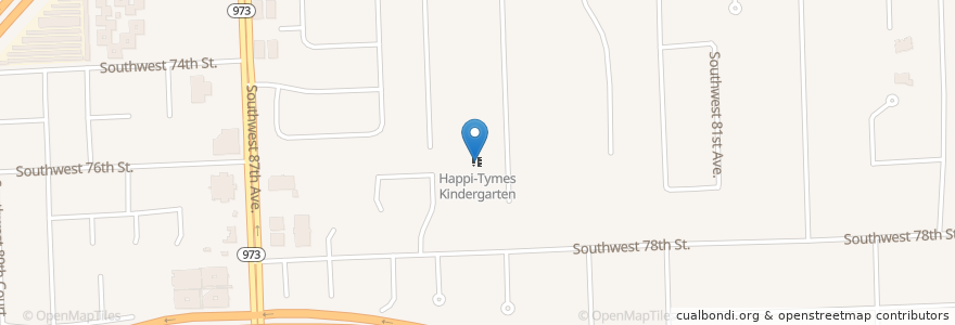 Mapa de ubicacion de Happi-Tymes Kindergarten en 美利坚合众国/美利堅合眾國, 佛罗里达州/佛羅里達州, 迈阿密-戴德县/邁亞美戴德縣/邁阿密-戴德郡.