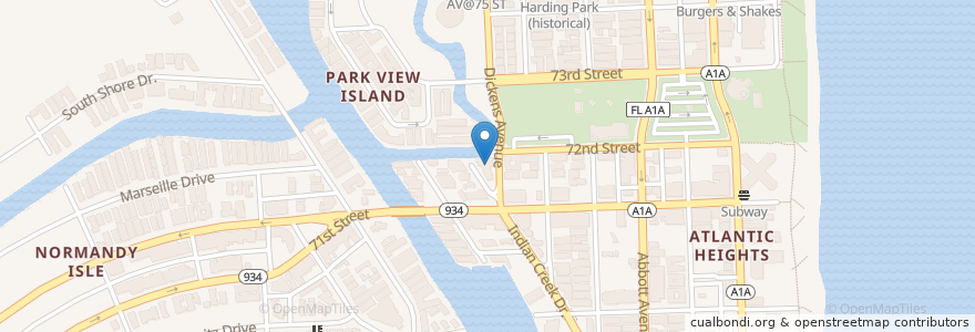 Mapa de ubicacion de Abbott School Day Care en Amerika Birleşik Devletleri, Florida, Miami-Dade County, Miami Beach.