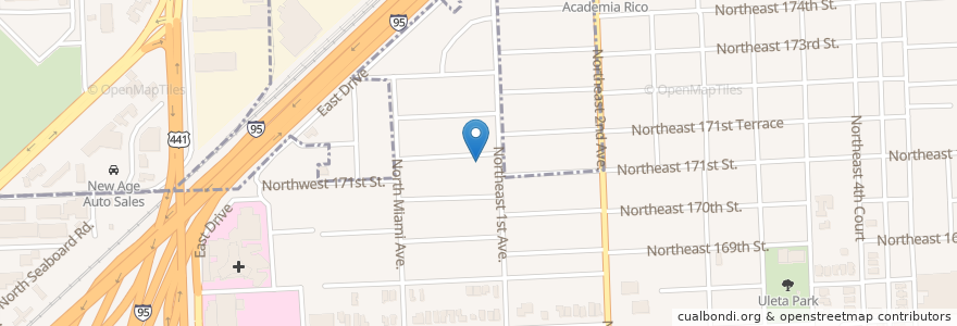 Mapa de ubicacion de Lincoln-Marti Nursery School en 美利坚合众国/美利堅合眾國, 佛罗里达州/佛羅里達州, 迈阿密-戴德县/邁亞美戴德縣/邁阿密-戴德郡, North Miami Beach.