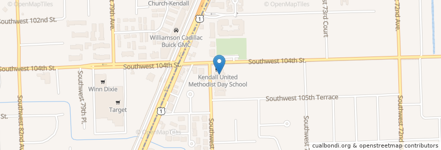 Mapa de ubicacion de Gateway Christian Elementary School en United States, Florida, Miami-Dade County.