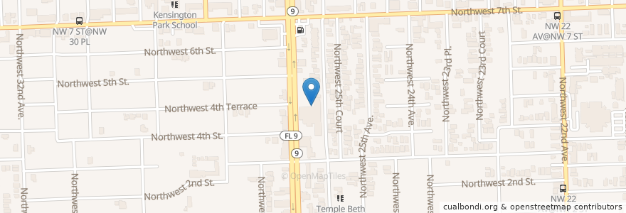 Mapa de ubicacion de Saint Thomas Episcopal Parish School en Amerika Birleşik Devletleri, Florida, Miami-Dade County, Miami.