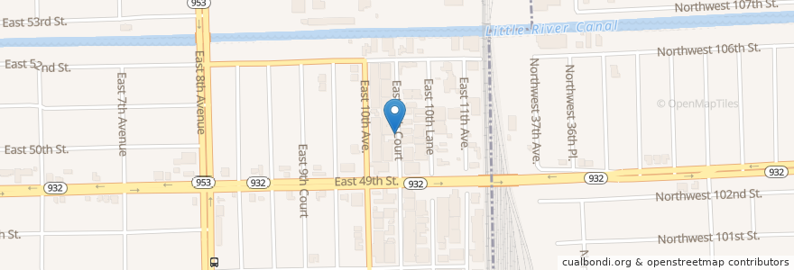 Mapa de ubicacion de La Divina Providencia Episcopal Church School en Amerika Syarikat, Florida, Miami-Dade County, Hialeah.