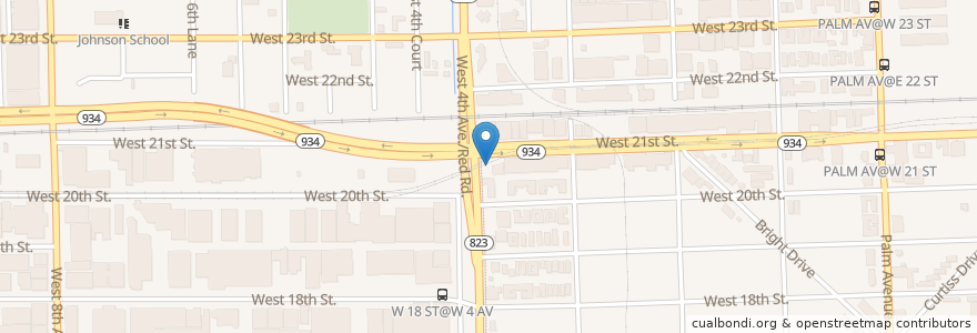 Mapa de ubicacion de Sunrise Presbyterian Church Preschool en United States, Florida, Miami-Dade County, Hialeah.
