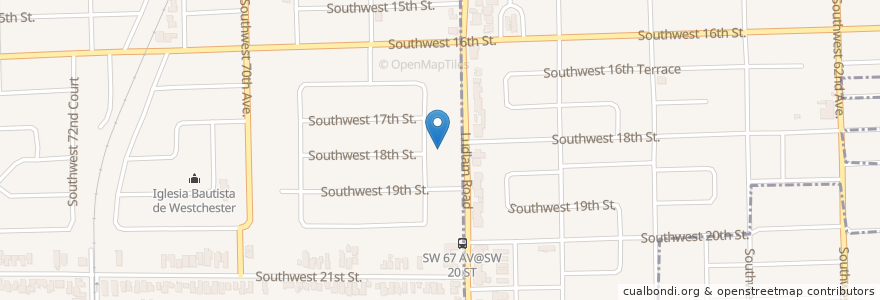 Mapa de ubicacion de El Salvador School en United States, Florida, Miami-Dade County.