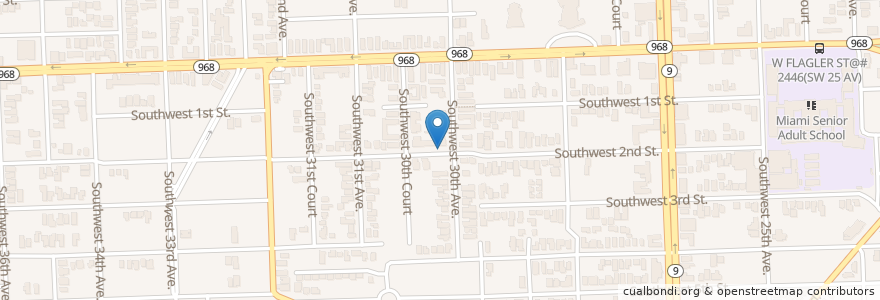 Mapa de ubicacion de Miami-Dade Community College Preschool Laboratory en 미국, 플로리다주, 마이애미데이드 군, 마이애미.