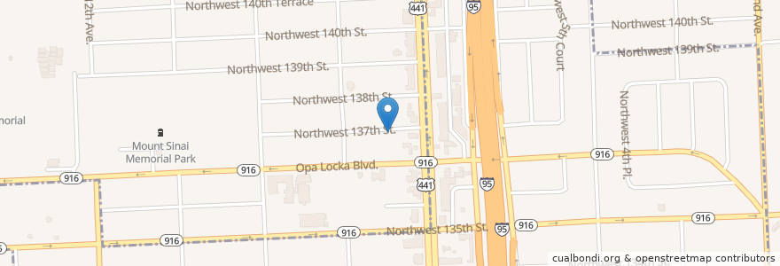 Mapa de ubicacion de Northwest Christian Academy en Amerika Syarikat, Florida, Miami-Dade County, North Miami.