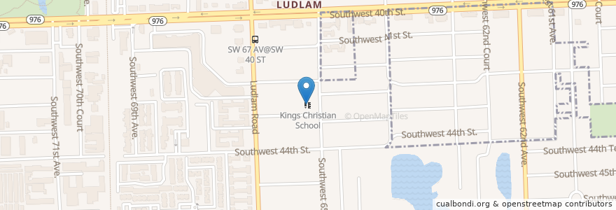 Mapa de ubicacion de Kings Christian School en United States, Florida, Miami-Dade County.