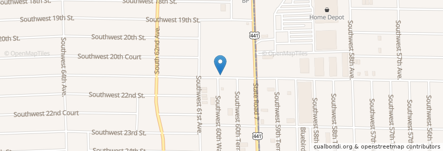 Mapa de ubicacion de Saint Stephens Church en Estados Unidos De América, Florida, Broward County, Miramar.