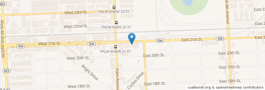 Mapa de ubicacion de Edison School en Verenigde Staten, Florida, Miami-Dade County, Hialeah.