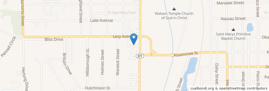 Mapa de ubicacion de Bloxham Heights Church en États-Unis D'Amérique, Floride, Leon County, Tallahassee.