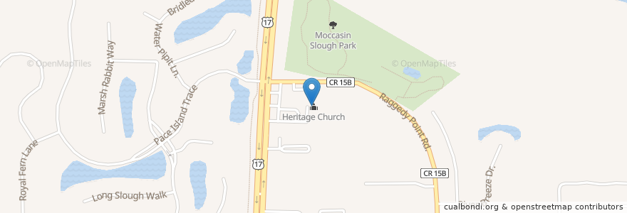 Mapa de ubicacion de Heritage Church en Amerika Birleşik Devletleri, Florida, Clay County.