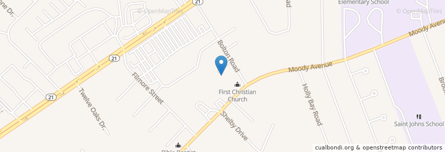 Mapa de ubicacion de First Christian Church en United States, Florida, Clay County.