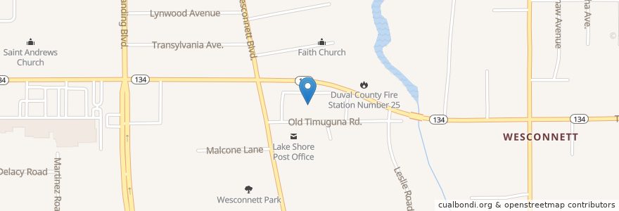 Mapa de ubicacion de Faith Lutheran Church en United States, Florida, Duval County, Jacksonville.