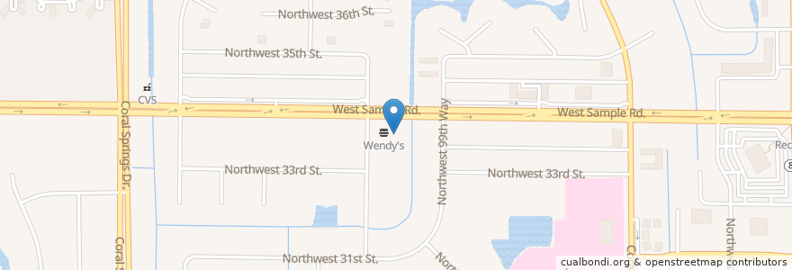 Mapa de ubicacion de University School of Nova University en Amerika Syarikat, Florida, Broward County, Coral Springs.