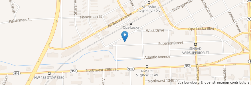 Mapa de ubicacion de Beacon Hill Center en ایالات متحده آمریکا, فلوریدا, شهرستان میامی-دید، فلوریدا, Opa-Locka.