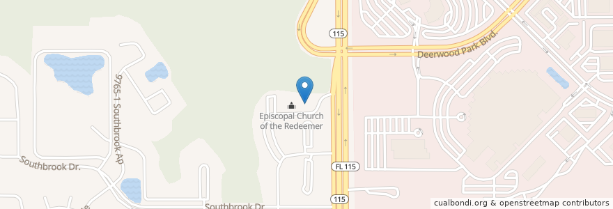 Mapa de ubicacion de Church of the Redeemer en United States, Florida, Duval County, Jacksonville.