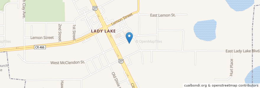 Mapa de ubicacion de Iglesia De Dios Pentecostal Missionary en アメリカ合衆国, フロリダ州, Lake County, Lady Lake.