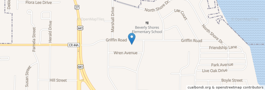 Mapa de ubicacion de Christ United Methodist Church en ایالات متحده آمریکا, فلوریدا, Lake County, Leesburg.