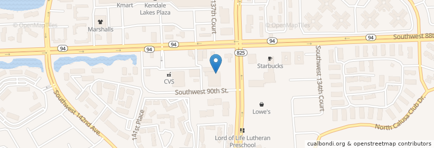 Mapa de ubicacion de Ward Stone College en Stati Uniti D'America, Florida, Contea Di Miami-Dade.
