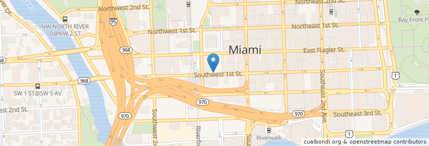 Mapa de ubicacion de Trinity International University en Amerika Birleşik Devletleri, Florida, Miami-Dade County, Miami.