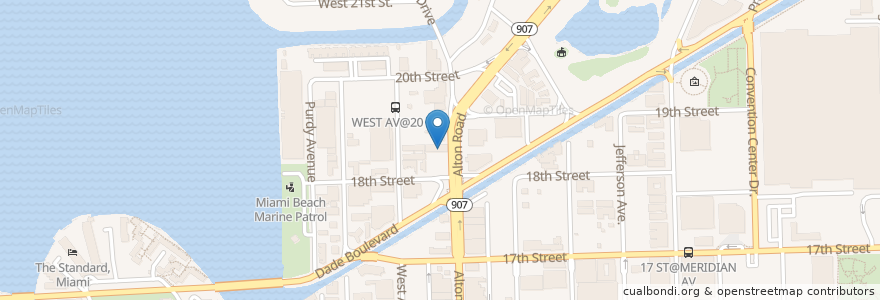 Mapa de ubicacion de Talmudic University en Verenigde Staten, Florida, Miami-Dade County, Miami Beach.