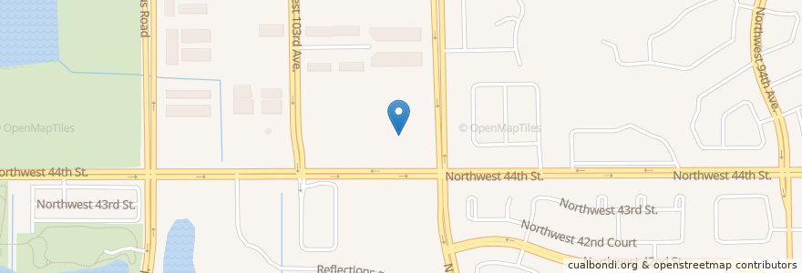 Mapa de ubicacion de HealthSouth Sunrise Outpatient Center en 美利坚合众国/美利堅合眾國, 佛罗里达州/佛羅里達州, Broward County, Sunrise.