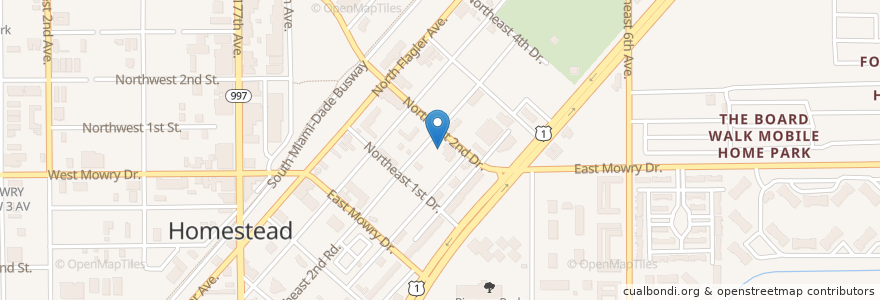 Mapa de ubicacion de Rosa Parks Community School en Amerika Birleşik Devletleri, Florida, Miami-Dade County, Homestead.