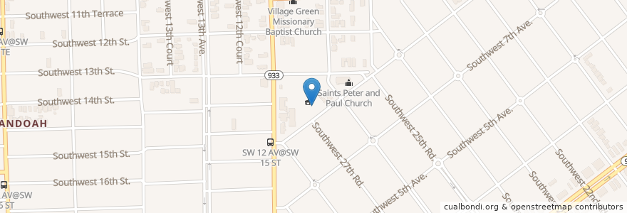 Mapa de ubicacion de Saints Peter and Paul School en Estados Unidos De América, Florida, Condado De Miami-Dade, Miami.