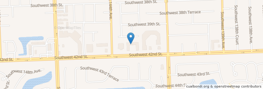Mapa de ubicacion de Pinecrest Preparatory Academy en Vereinigte Staaten Von Amerika, Florida, Miami-Dade County.