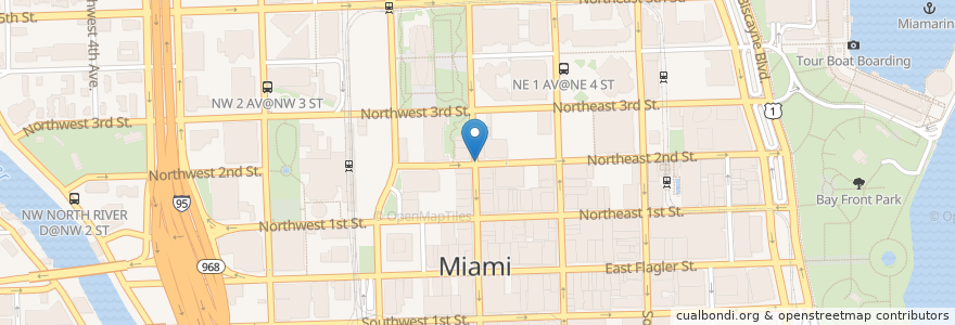 Mapa de ubicacion de New World School of the Arts en Verenigde Staten, Florida, Miami-Dade County, Miami.